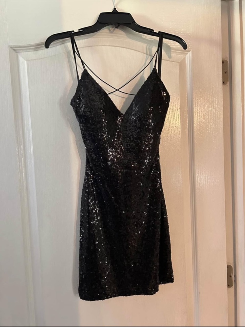 Elegant Black Sequin Dress